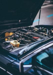 blue car with hood open fernley transmission repair